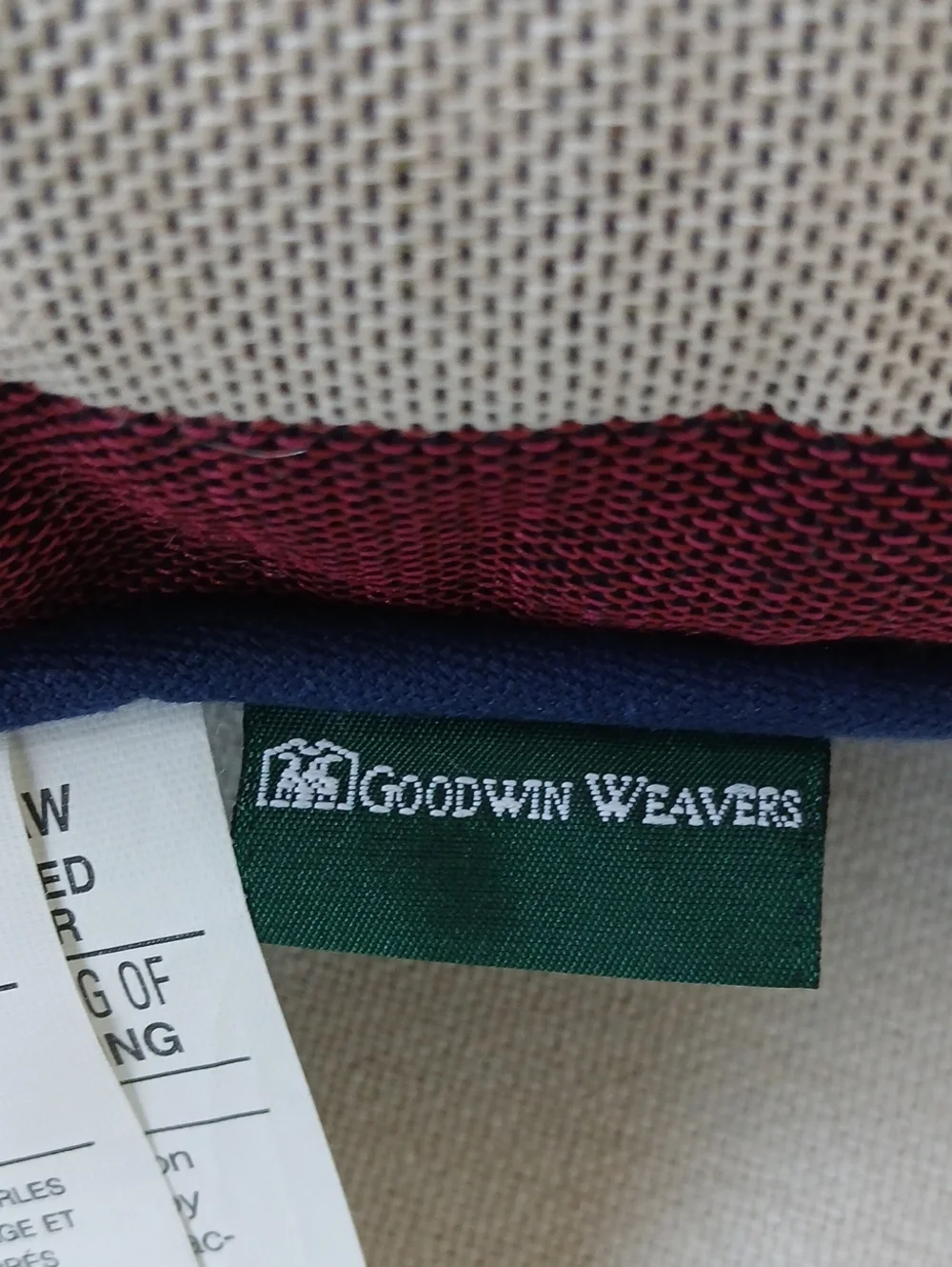 Goodwin Weavers FIRST US FLAG Red Blue 13 Star Tapestry Pillow 16x13